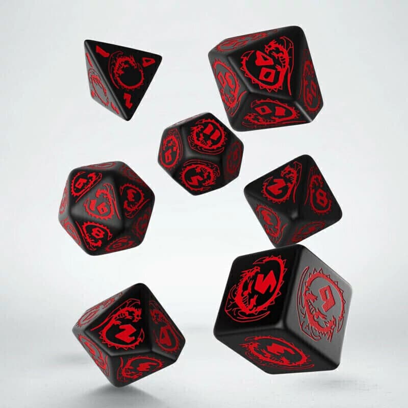 Kit de dados Dragons Black & Red