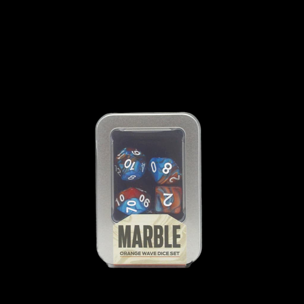 Kit de dados Marble Orange Wave